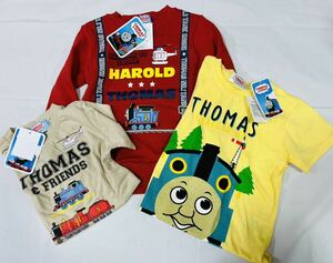 ◎福袋3F827*激安sale!!新品 こども服 　長袖トレーナー1枚+半袖Tシャツ2枚　size100　3枚★THOMAS ＆ FRIENDS/トーマス　まとめ売り