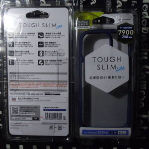 ELECOM iPhone 13 Pro(3眼用) TOUGH SLIM LITE フレームカラーネイビー 側面に弾力性のあるTPU素材を背面に高硬度8Hのポリカーボネート素材