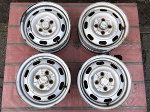 13 インチ 鉄 スチール ホイール 4本 セット レーザー BHALPF フォード 13×5J ハブ径約54mm