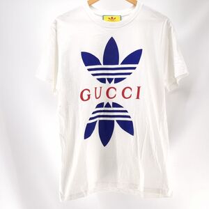 グッチ　アディダス　Tシャツ　サイズ S　2022SS　ホワイト　メンズ　GUCCI　adidas　古着　中古　◆3114/高洲店