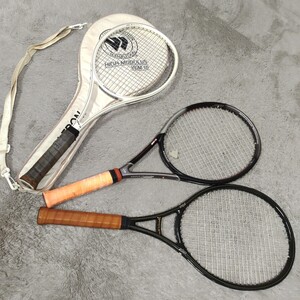 テニスラケット 3本 まとめ Wimbledon Prince DUNLOP / VEM 15 GRAPHITE SPIN Ti-AMR SF space-feel MP 現状品　01213