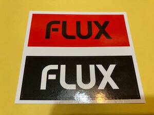 未使用　FLUX　フラックス　ステッカー・シール　ブラック＆レッド　スノーボード　スノボ　アウトドア