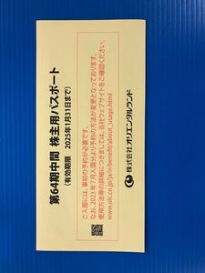 オリエンタルランド　東京ディズニーリゾート　株主用パスポート　1枚