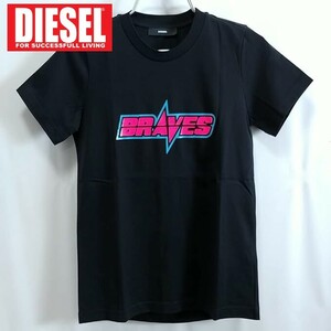 ディーゼル Tシャツ レディース カットソー DIESEL ブランド ブラック XXSサイズ T-SILY-WG