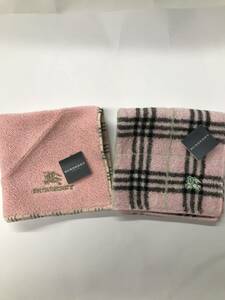 バーバリー BURBERRY ＊タオルハンカチ2枚＊　未使用　　ピンク