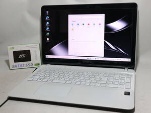 Core i7 ★ FULL HD ★ VAIO Fit ★ ホワイト ★ win11 ≪ 爆速仕様 ≫ 新品SSD1TB/ メモリ16G/Bluetooth/Cam/WiFi/ Blu-ray/ office2021