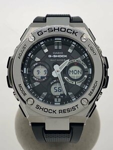 CASIO◆ソーラー腕時計・G-SHOCK/デジアナ/SLV