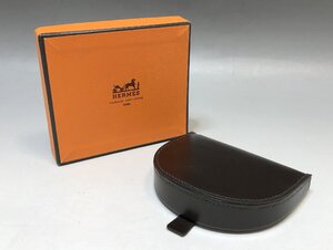 極美品 HERMES エルメス ブルゴーニュ コインケース ブラウン 小銭入れ コインパース メンズ レディース 福井県質屋の質セブン