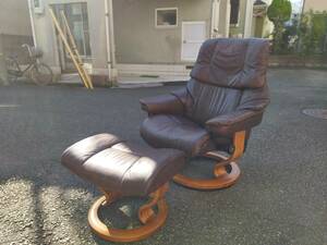 大人気●高級●EKORNES●エコーネス●ストレスレスチェア●レノ●オットマン付●美しいデザイン●映画、音楽鑑賞などのリラックスタイムに