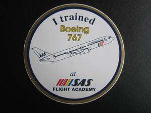 SASスカンジナビア航空■SAS Flight Academy Training■B767■ステッカー