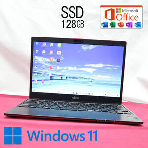 ★超美品 SSD128GB★FMV LIFEBOOK C0700B Webカメラ Bluetooth 高解像度 Celeron 3865U Win11 MS Office 中古品 ノートパソコン★P82988