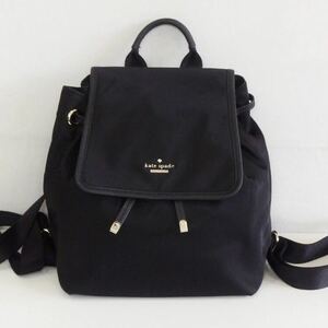 ケイトスペード kate spade NEW YORK リュック ブラック 黒 used 美品 おすすめ！ 内側ストライプ♪ たくさん入る♪