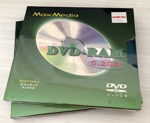 ★未開封品 美品★DVD-RAM ディスク 2枚セット 5.2GB MaxMedia