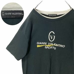 ビッグサイズ！90sレトロ GIANNI VALENTINO でかロゴTシャツ