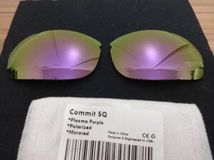 POLARIZED刻印入り★OAKLEY オークリー oo9086　COMMIT SQUARED コミットスクエア用 カスタム偏光レンズ　PURPLE Color Polarized