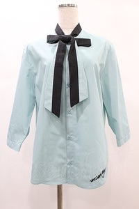 MILKBOY / 2TONE BOW SHIRTS 青 H-24-12-10-035-MB-TO-KB-ZH