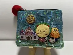 コジコジスパンコール刺繍ポーチ