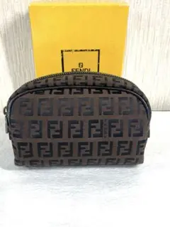 FENDI フェンディ ズッカ柄 ズッキーノ キャンバス ポーチ マルチケース