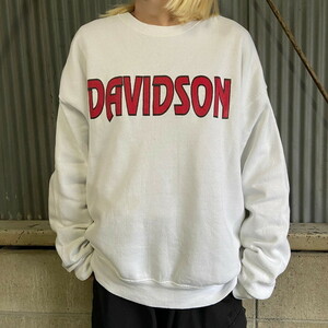 90年代 USA製 Lee リー DAVIDSON カレッジロゴ プリント スウェットシャツ メンズXL