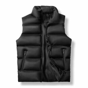 新品 無地 ダウン ベスト Down Vest 中綿 ベスト ブラック（黒）サイズ XL