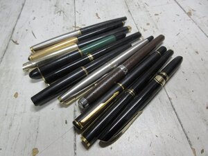 １円　万年筆　まとめて　14K　585　含　モンブラン　32.パーカー.PARKER.PILOT.コーチ.　１１本 【星見】