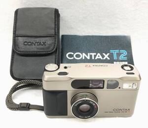 CONTAX T2 コンタックス Carl Zeiss Sonnar 38mm F2.8 T コンパクト フィルムカメラ 通電/シャッター/フラッシュ確認済み 詳細動作未確認