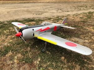 テトラ バルサキット 中古機体 Ki-84 疾風 4C-50 エンジン YS FZ53 サーボ付き 引き込み脚装備