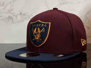 【未使用品】44QF 訳あり★NEW ERA 59FIFTY×NFLラスベガス・レイダース Las Vegas Raiders コラボ キャップ 帽子《Size 7 1/4・57.7㎝》