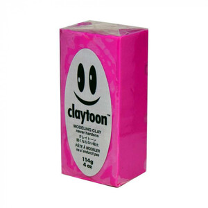 MODELING CLAY(モデリングクレイ)　claytoon(クレイトーン)　カラー油粘土　マゼンダ　1/4bar(1/4Pound)　6個セット