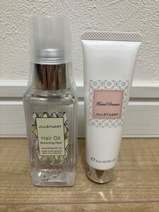 新品!!JILLSTUART☆ヘアオイル ブルーミングペアー 60ml、おまけ ハンドクリーム30g(一度使用)☆ジルスチュアート