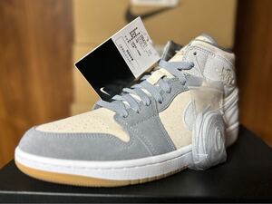 27 Nike Air Jordan 1 Mid SE Coconut Milk/Particle Grey AJ1