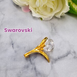 Swarovski スワロフスキー　水晶ブローチ　ニューイアーセール★