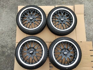 軽自動車用 美品 BBS RG-F 16インチ 6.5J+48 PCD100 4穴 スタッドレス アルミ 4本セット 165/50R16 バリ溝 VRX 2015年製 ツライチ仕様　