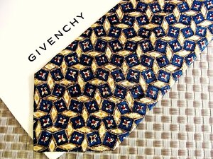 ♪34514C♪良品【花 植物 菱形 柄】ジバンシィ【GIVENCHY】ネクタイ