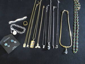 ＊100円～【美品含む】1点タグ付 NINA RICCI/Courreges/VB/GIVENCHY/VALENTINO DOMANI/他 有名ブランド アクセサリー色々 14点セット＊M-96