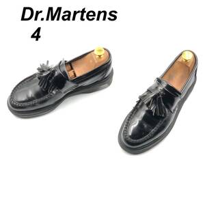 即決 Dr.Martens ドクターマーチン 22cm UK4 メンズ レザーシューズ フリンジローファー 黒 ブラック 革靴 皮靴 ビジネスシューズ