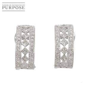 ダイヤ 1.07ct K18 WG イヤリング ホワイトゴールド 750 Diamond Earrings Clip-on 90248225