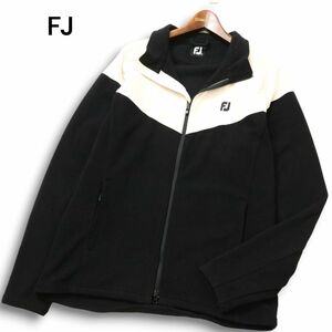 FJ FOOT JOY フットジョイ ゴルフ 秋冬★ フリース ブルゾン ジャケット ツートン ロゴ刺繍 フルジップ 軽量 Sz.L メンズ　C4T10124_B#N