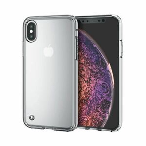 【新品】（まとめ）エレコム iPhone XS/ハイブリッドケース/クリア PM-A18BHVCCR【×5セット】