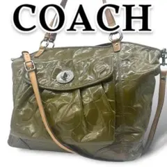 COACH コーチ ショルダーバッグ トートバッグ エナメル 2way A4収納