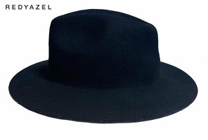 REDYAZEL　レディアゼル　シンプル中折れ帽　ウール100％　　シンプルフエルト　ハット　黒