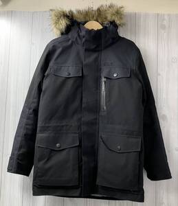 Jack Wolfskin ジャックウルフスキン 5021681 フェイクファー フード着脱式 ダウンジャケット サイズS ブラック