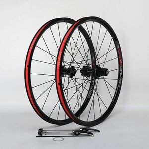 折りたたみ自転車ホイールセット 20" 406 ディスクブレーキ BMXリム自転車ホイール 二重壁リム バイクリム クイックリリース 24穴 ハブ