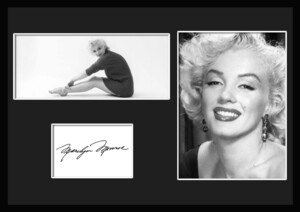 10種類!Marilyn Monroe/マリリン・モンロー/サインプリント&証明書付きフレーム/BW/モノクロ/ディスプレイ (1-3W)