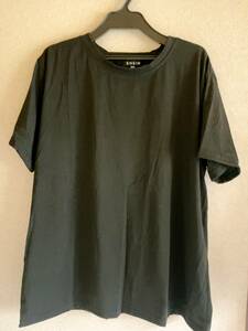 SHEIN LUNE 無地柄 ラウンドネック Tシャツ　Black/XXL(JP-4XL)