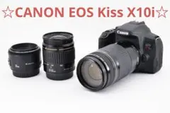 【保証付き】キャノン　canon kiss x10i標準&望遠ダブルレンズセット