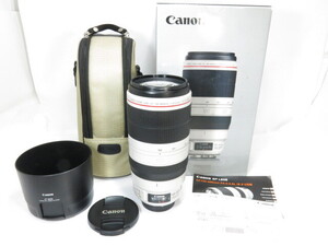 【 美品 】Canon EF100-400mm F4.5-5.6 L IS II USM (2型)レンズ・ET-83D フード・LZ-1326純正ケース付き キヤノン [管CN4332]