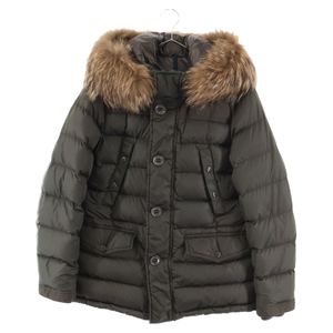 MONCLER モンクレール CHARENTE シャラント ファー付き ダウンジャケット カーキ 120914160720 54155