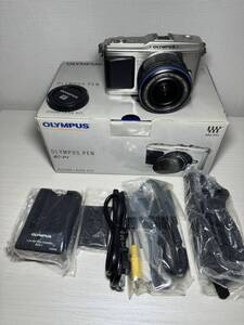 中古品★ミラーレス一眼 オリンパス(OLYMPUS)　E-P1 レンズキット　M.ZUIKO DIGITAL ED 14-42mm F3.5-5.6　1310万画素(総画素)　送料無料