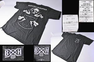 バウンティハンター ★ バックプリント Tシャツ TEE ★ Mサイズ 黒 ★ スカル クロス ★ BXH bounty hunter